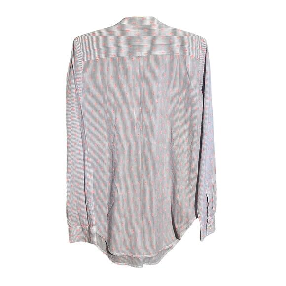 GAP Maternity Blue Striped Coral Dot Henley Top Size XS - Picture 3 of 7